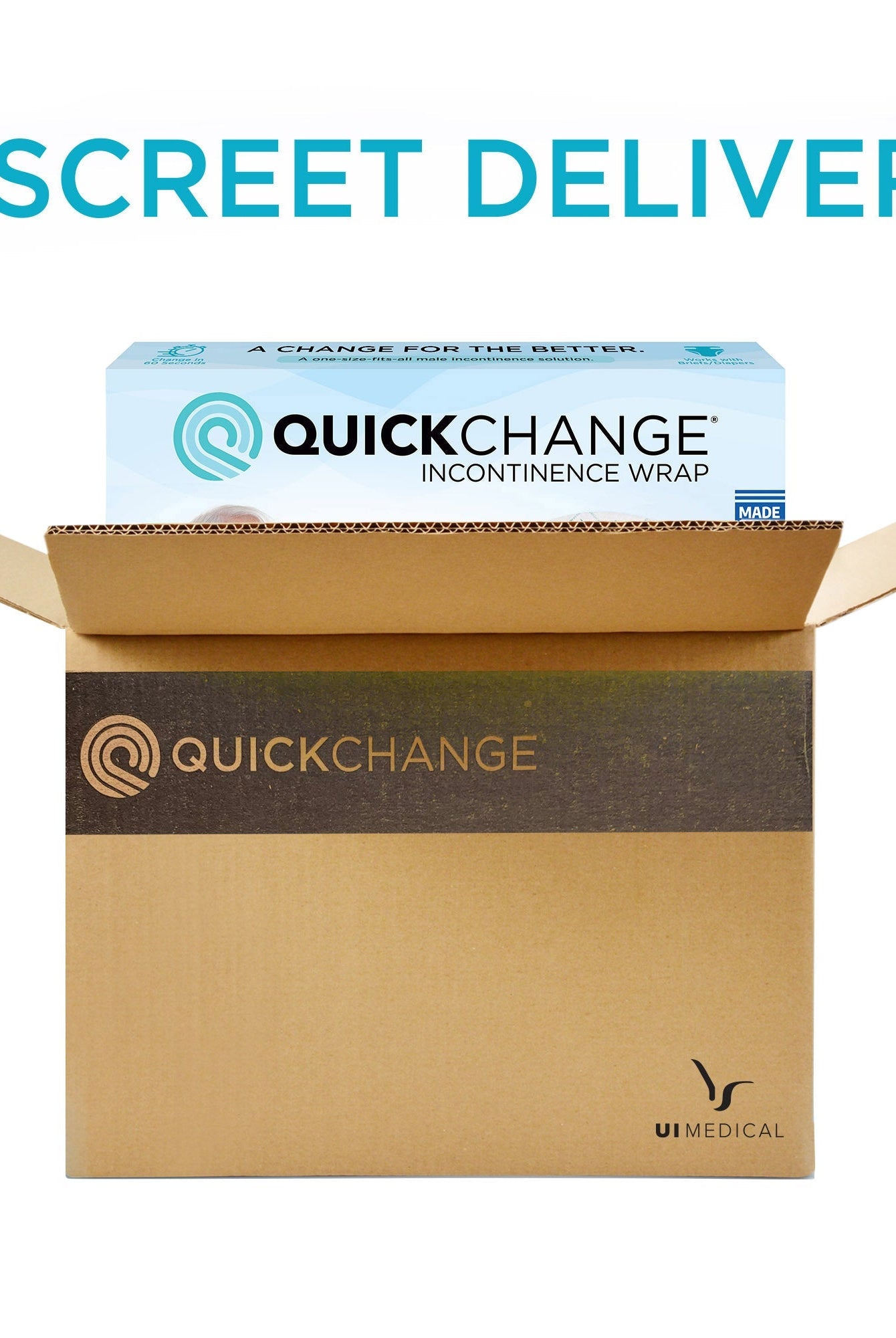 QuickChange Male Incontinence Wrap | Maximum Absorbency | 1 Size | 10 Count Trial Pack - QuickChange Men's Incontinence Wrap Australia