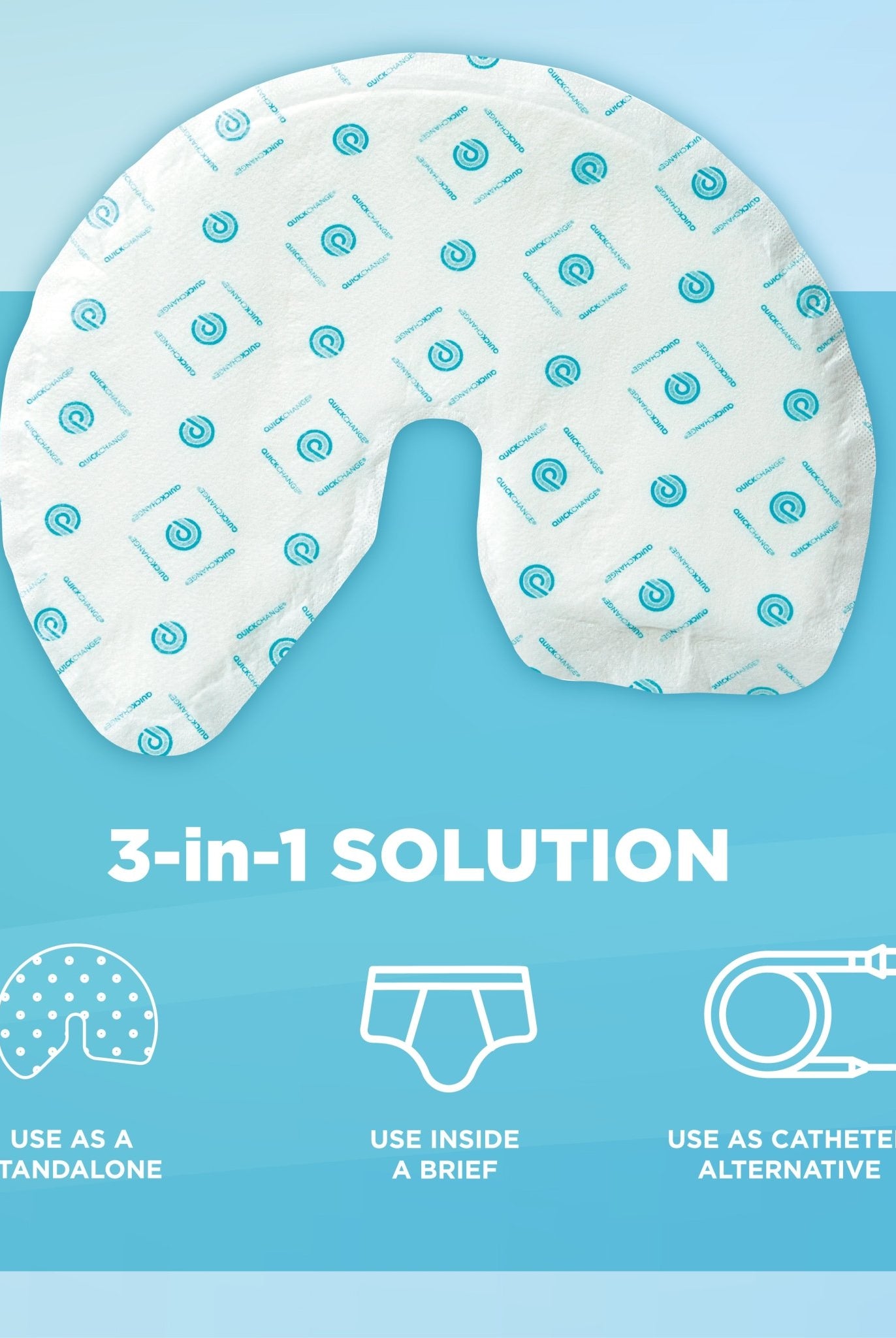 QuickChange Men's Incontinence Wrap | Maximum Absorbency | One-Size | 100 Count - QuickChange Men's Incontinence Wrap Australia