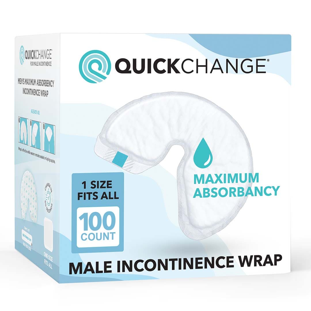 QuickChange Men's Incontinence Wrap | Maximum Absorbency | One - Size | 100 Count - QuickChange Men's Incontinence Wrap Australia
