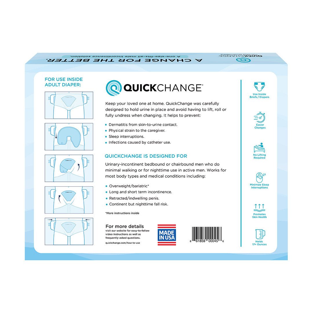 QuickChange Men's Incontinence Wrap | Maximum Absorbency | One-Size | 100 Count - QuickChange Men's Incontinence Wrap Australia