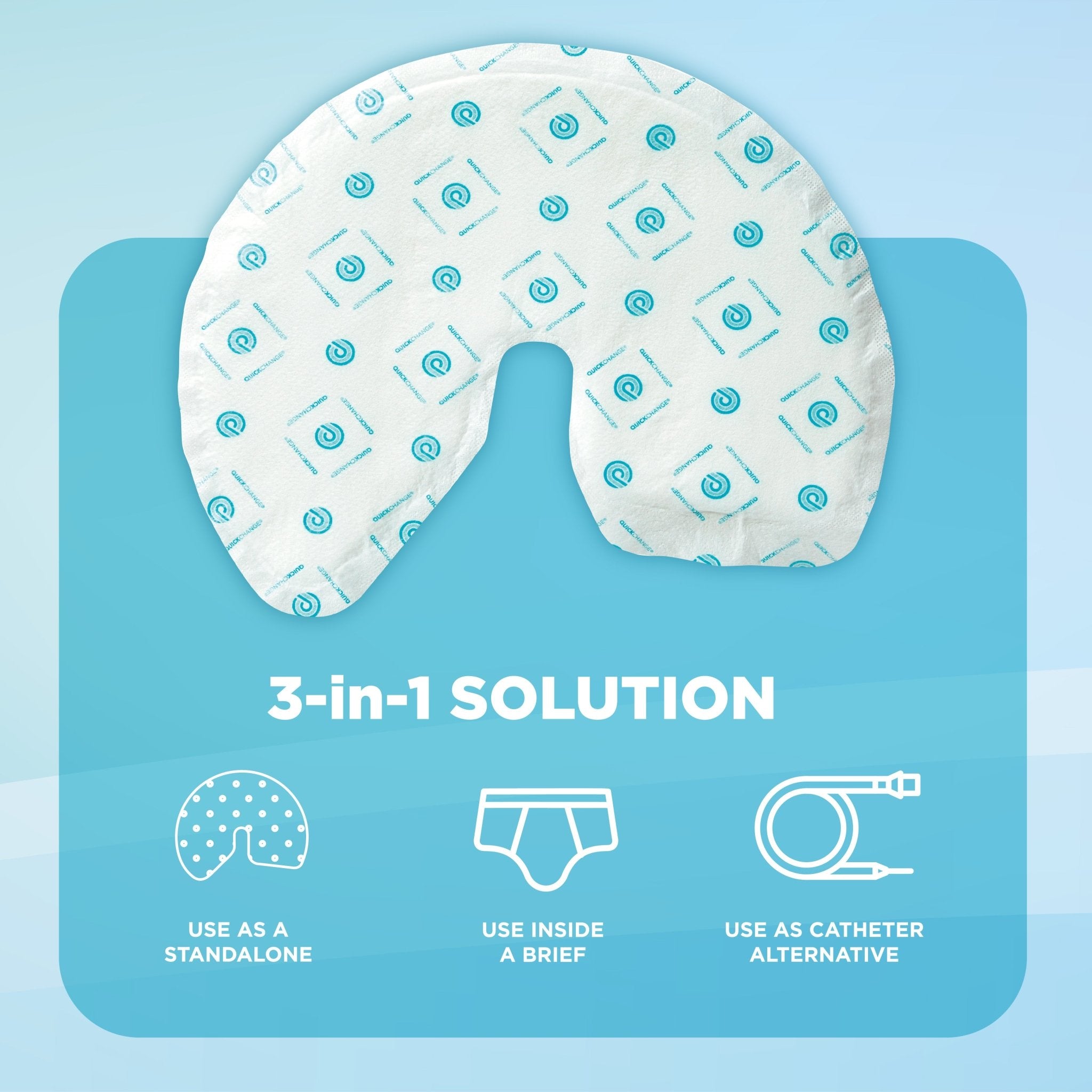 QuickChange Men's Incontinence Wrap | Maximum Absorbency | One-Size | 100 Count - QuickChange Men's Incontinence Wrap Australia